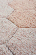 Washable Rug Round Honeycomb, Rose - Le Petit Marché Home Furniture