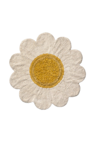 Washable Rug White Daisy - Le Petit Marché Home Furniture