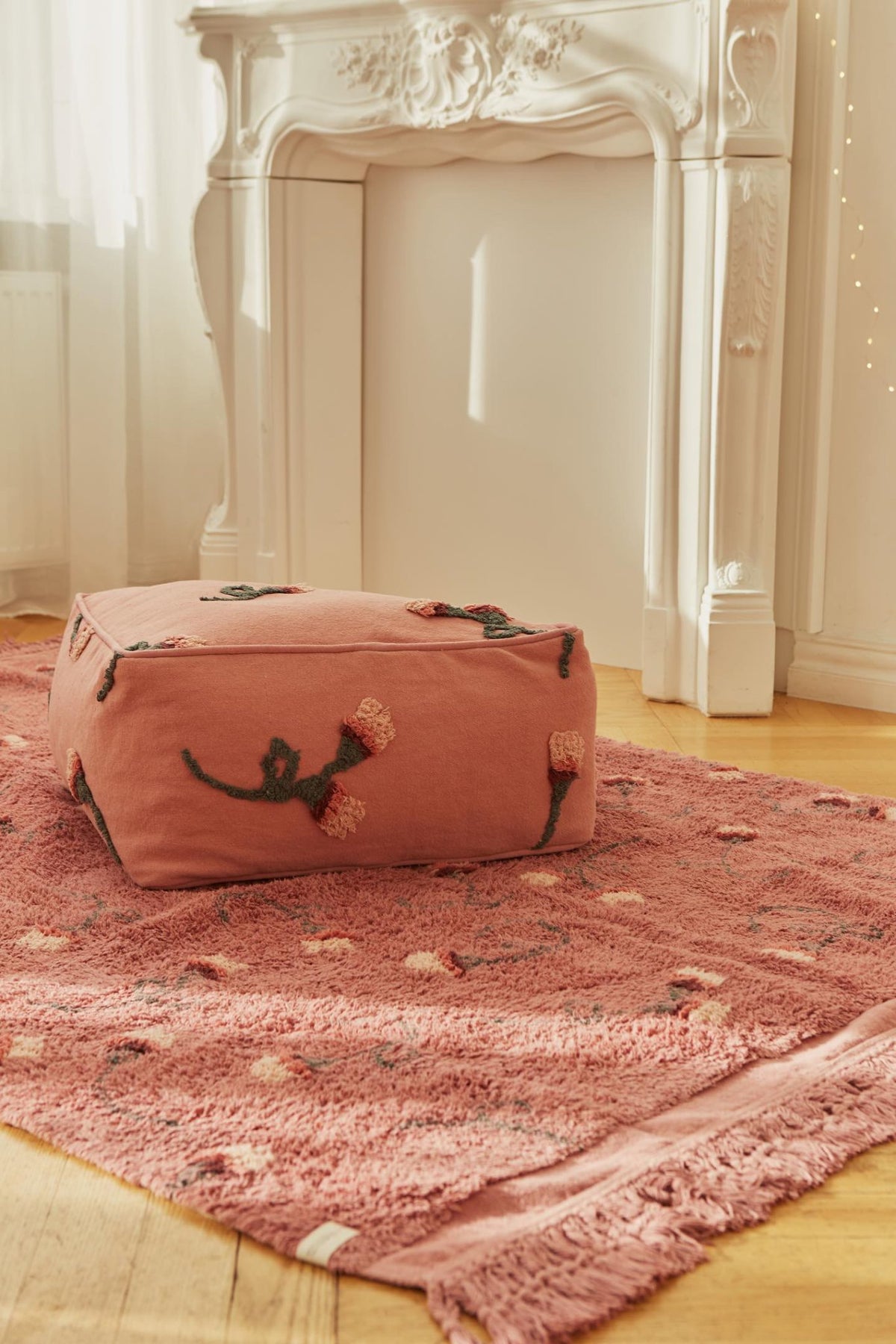 Washable Rug English Garden Ash Rose - Le Petit Marché Home Furniture