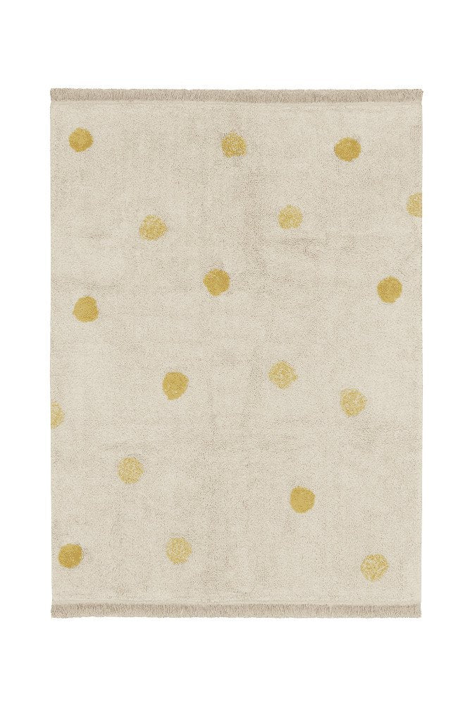 Washable Rug Hippy Dots, Honey - Le Petit Marché Home Furniture