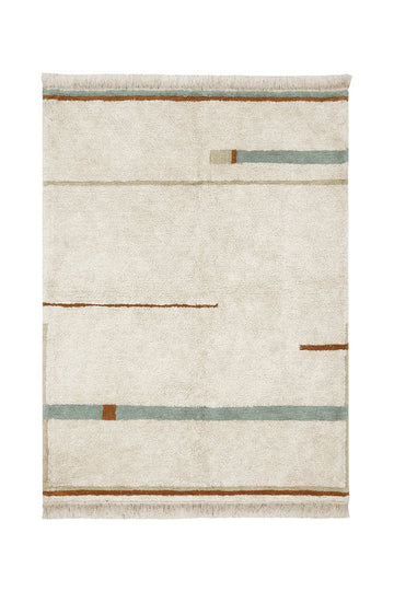 Washable Rug Lanes, Vintage Blue - Le Petit Marché Home Furniture
