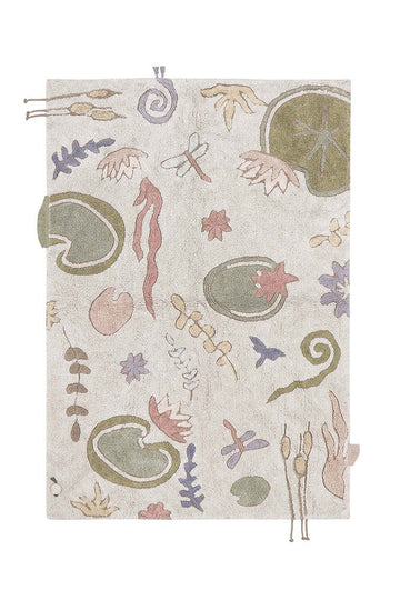 Washable Play Rug Water Lily Pond - Le Petit Marché Home Furniture