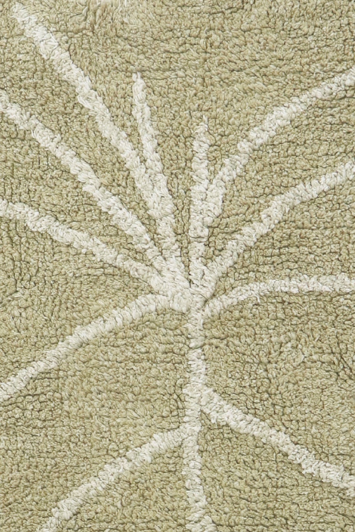 Washable Rug Mini Monstera Olive - Le Petit Marché Home Furniture