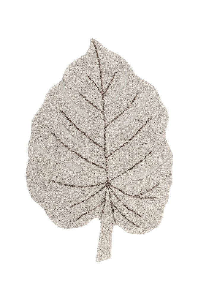 Washable Rug Monstera, Natural - Le Petit Marché Home Furniture
