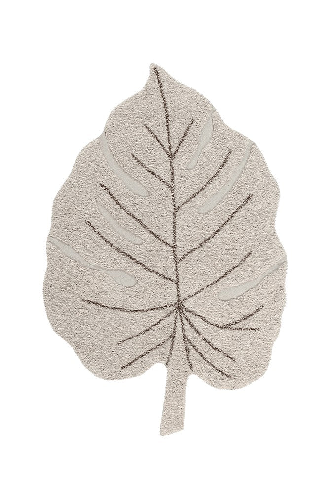 Washable Rug Monstera, Natural - Le Petit Marché Home Furniture