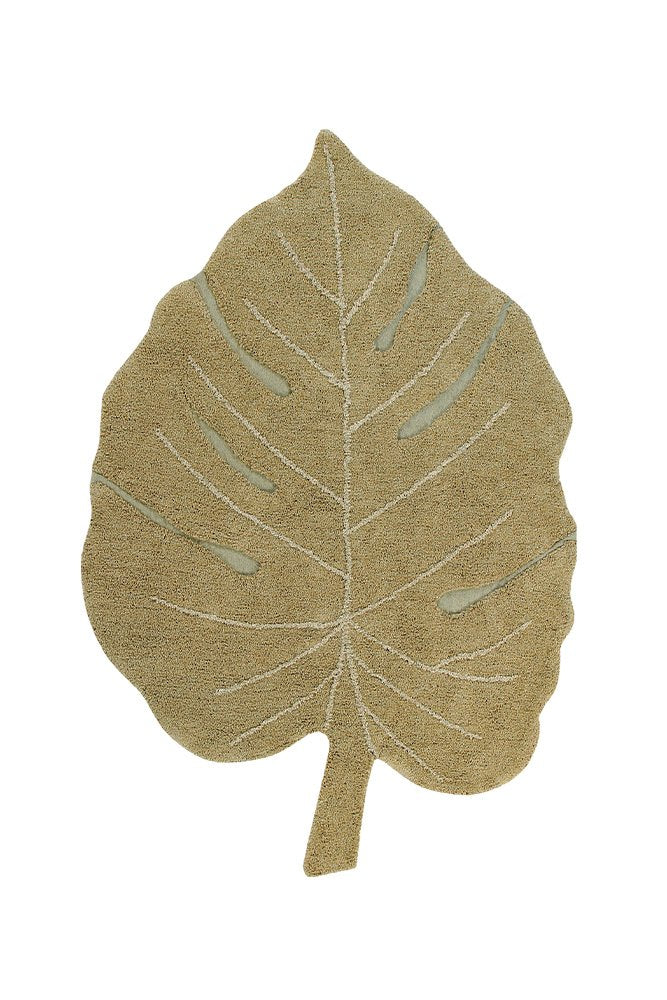 Washable Rug Monstera, Olive - Le Petit Marché Home Furniture