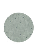 Washable Rug Round Dot, Blue Sage - Le Petit Marché Home Furniture
