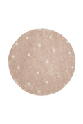 Washable Rug Round Dot, Rose - Le Petit Marché Home Furniture