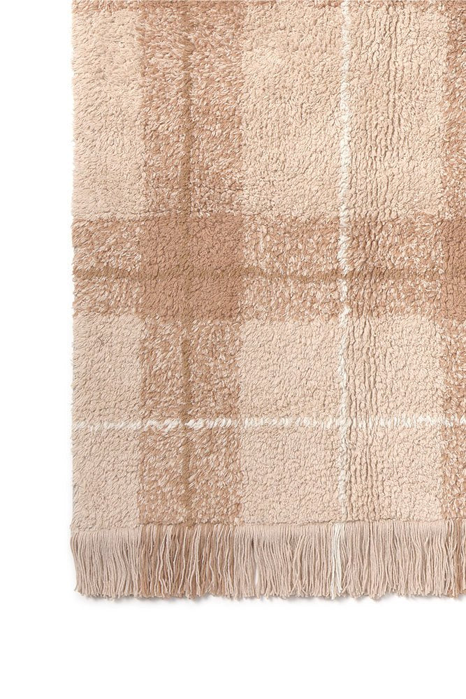 Washable Rug Tartan, Rose - Le Petit Marché Home Furniture