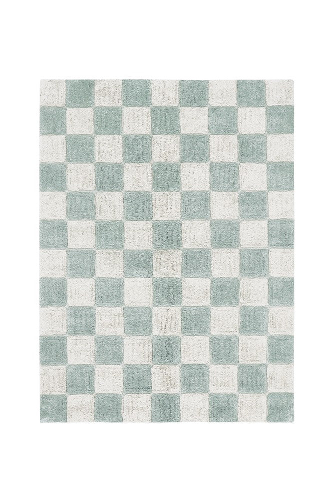 Washable Rug Kitchen Tiles, Blue Sage - Le Petit Marché Home Furniture