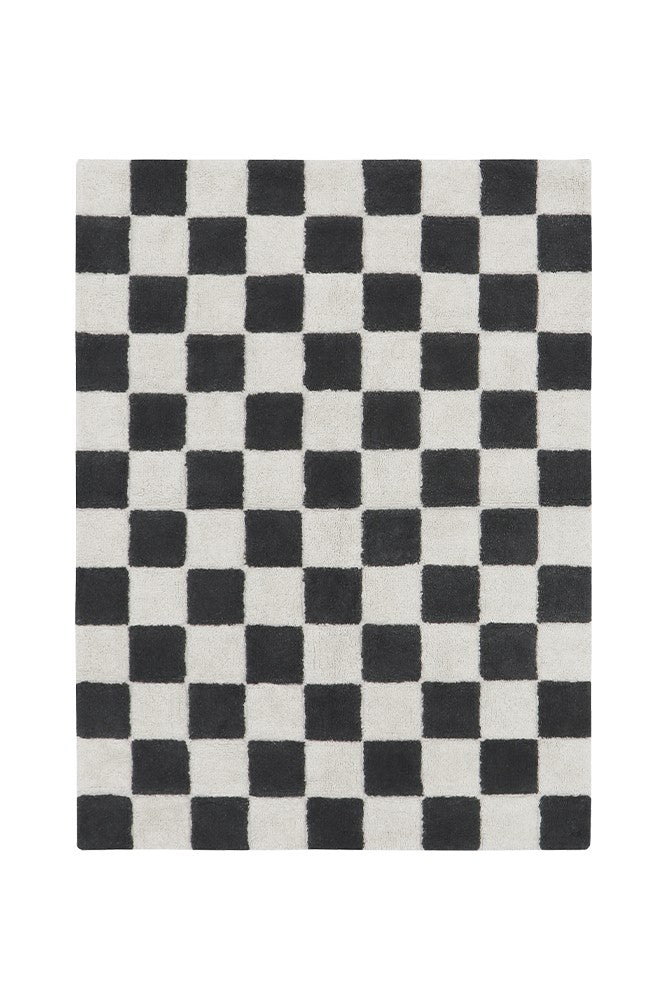 Washable Rug Kitchen Tiles, Dark Grey - Le Petit Marché Home Furniture