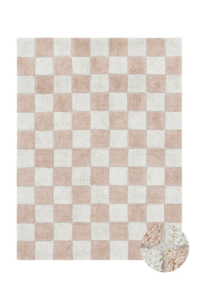 Washable Rug Kitchen Tiles, Rose - Le Petit Marché Home Furniture