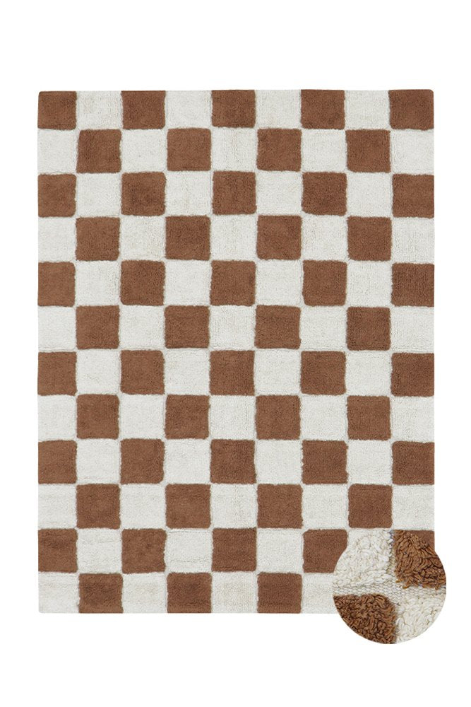 Washable Rug Kitchen Tiles, Toffee - Le Petit Marché Home Furniture