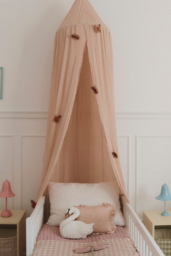 Canopy Crepe Swan, Rose - Le Petit Marché Home Furniture