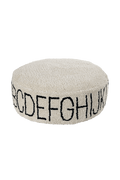 Pouf ABC, Natural/Black - Le Petit Marché Home Furniture