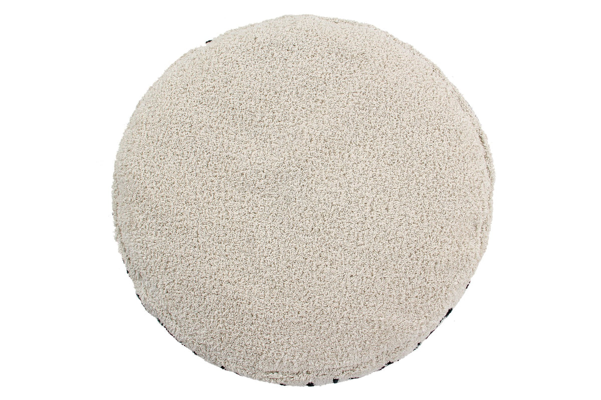 Pouf ABC, Natural/Black - Le Petit Marché Home Furniture