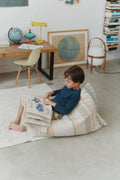 Pouf Cleo multi stripe - Le Petit Marché Home Furniture