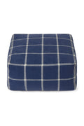 Pouf Geo Block Navy Blue - Le Petit Marché Home Furniture