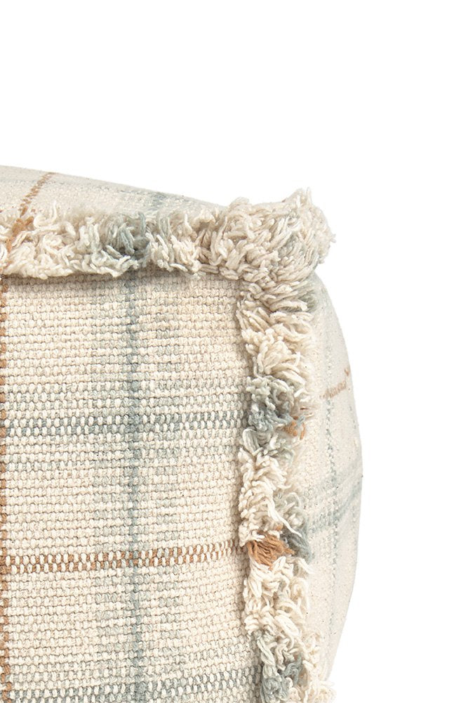 Handloom Pouf, Blue Sage - Le Petit Marché Home Furniture