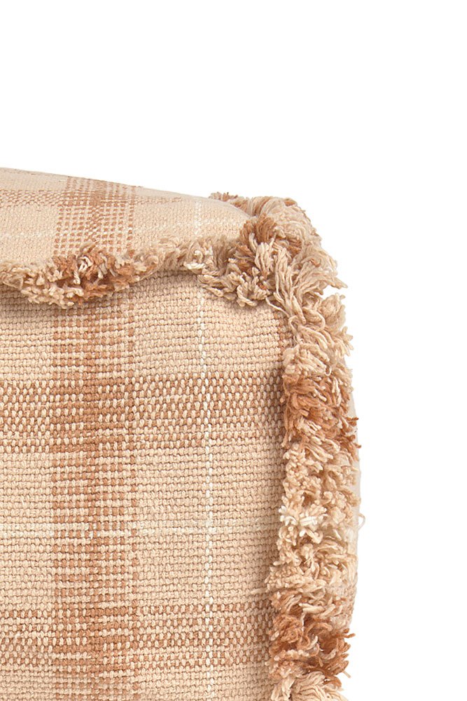 Handloom Pouf, Rose - Le Petit Marché Home Furniture