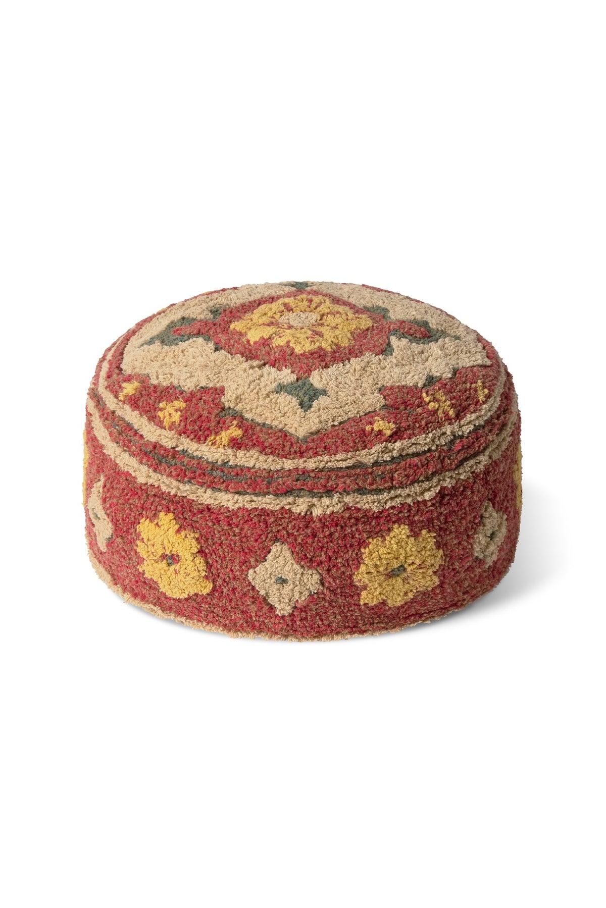 Pouf Persian, Red - Le Petit Marché Home Furniture