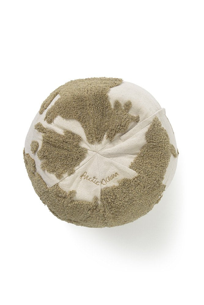 Pouf World Map Rugcycled - Le Petit Marché Home Furniture