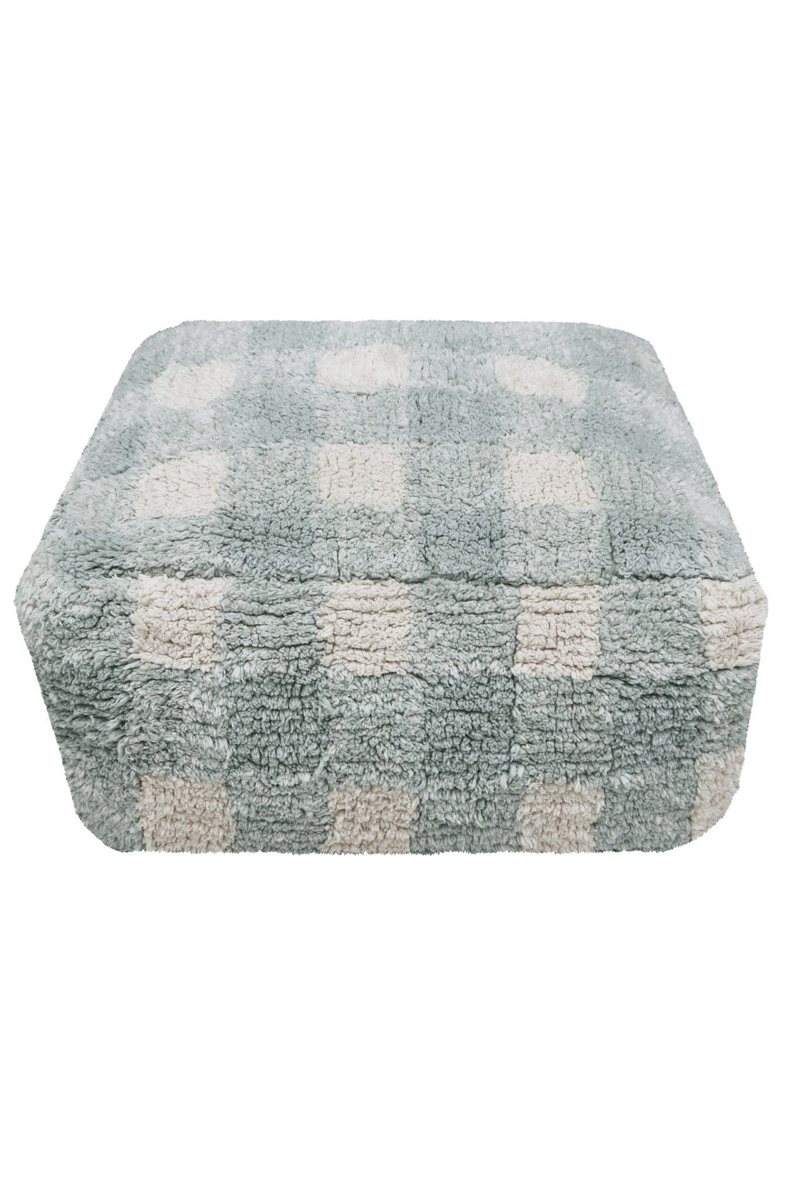 Pouf Vichy, Blue Sage - Le Petit Marché Home Furniture