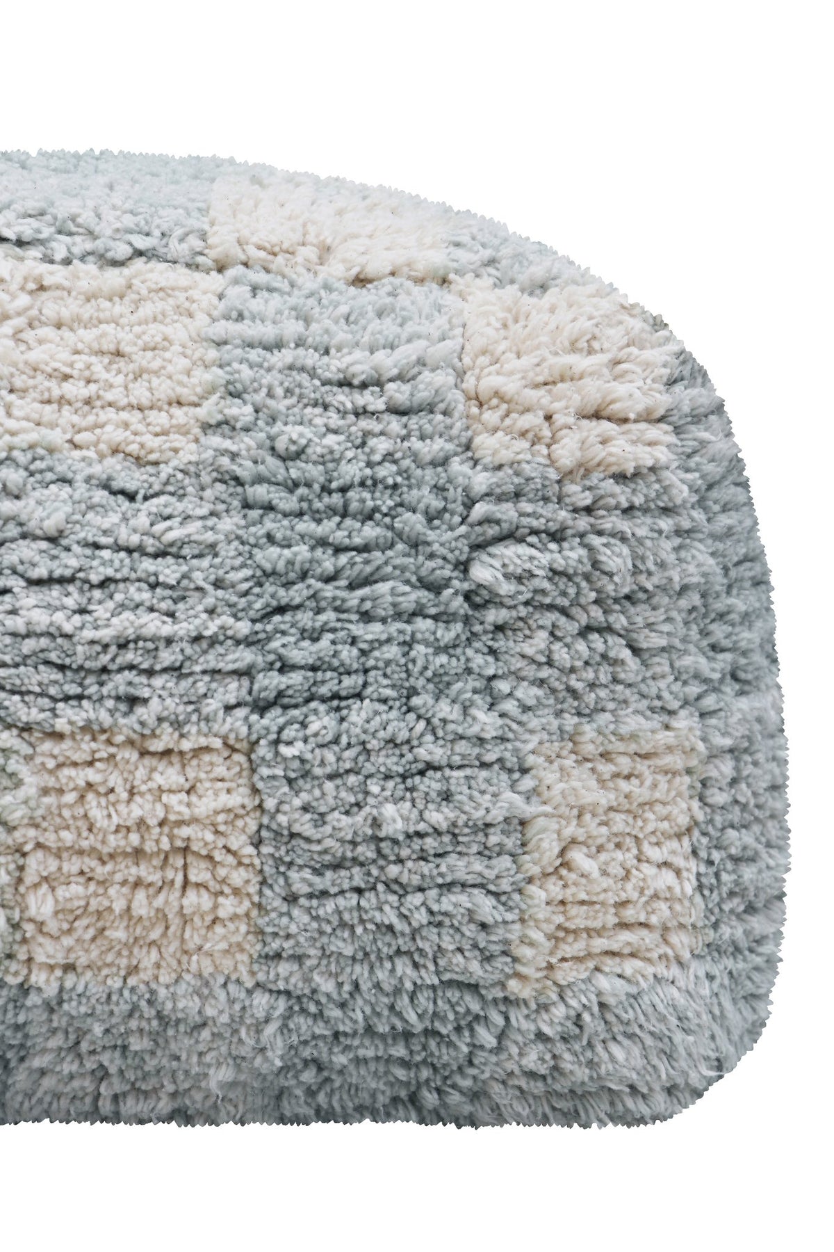 Pouf Vichy, Blue Sage - Le Petit Marché Home Furniture