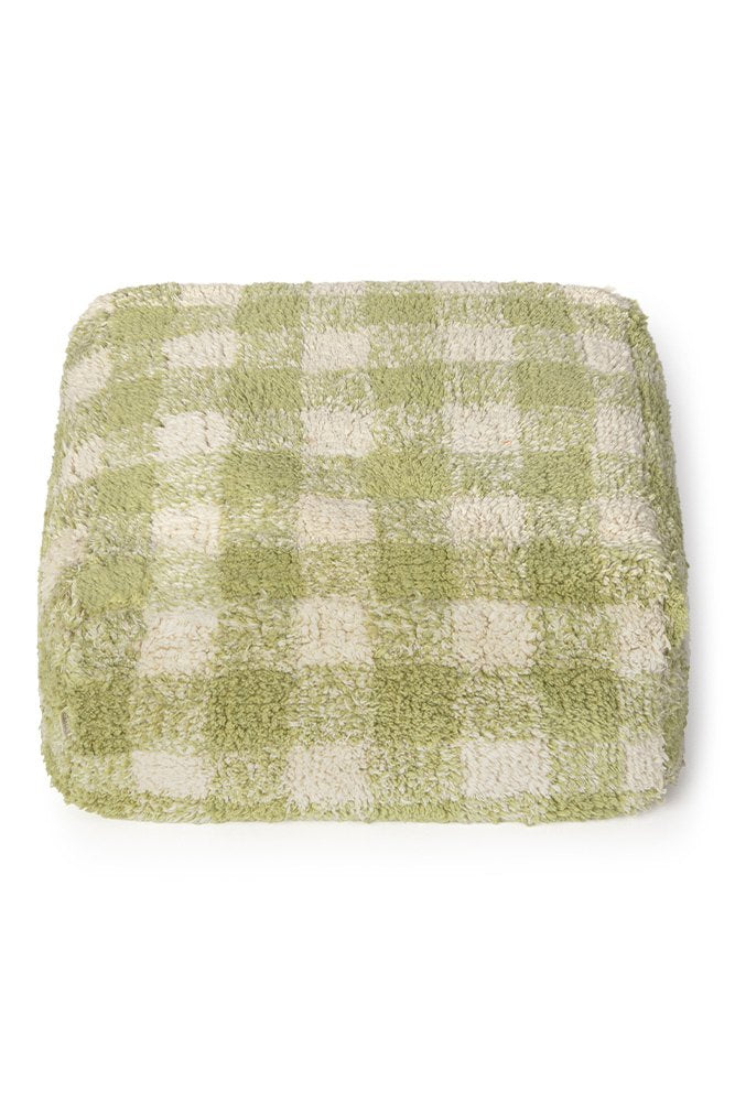 Pouf Vichy Matcha - Le Petit Marché Home Furniture