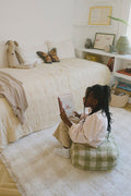 Pouf Vichy Matcha - Le Petit Marché Home Furniture