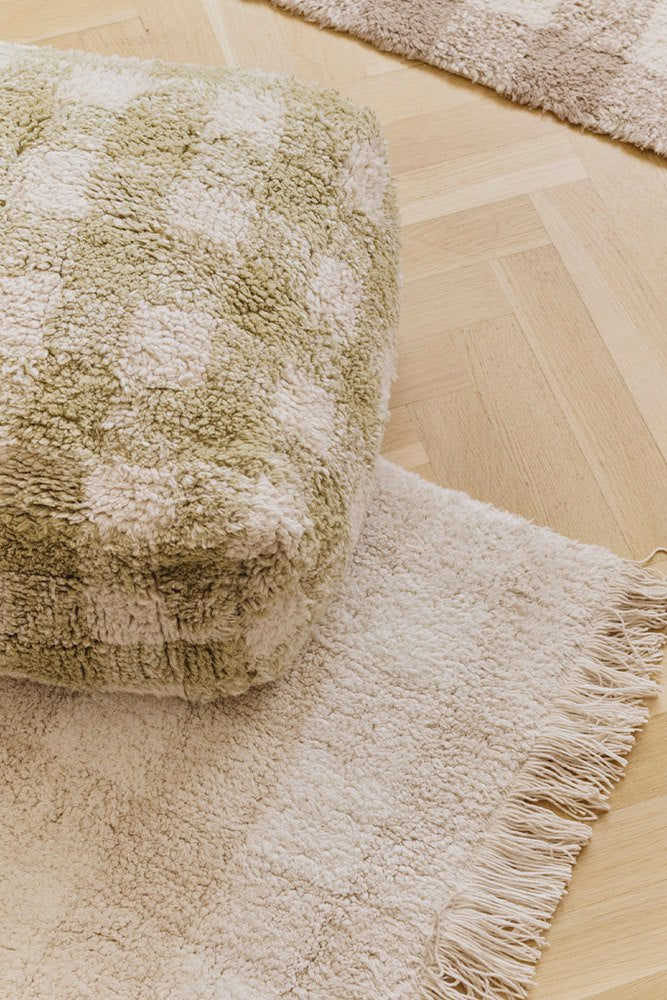 Pouf Vichy Matcha - Le Petit Marché Home Furniture