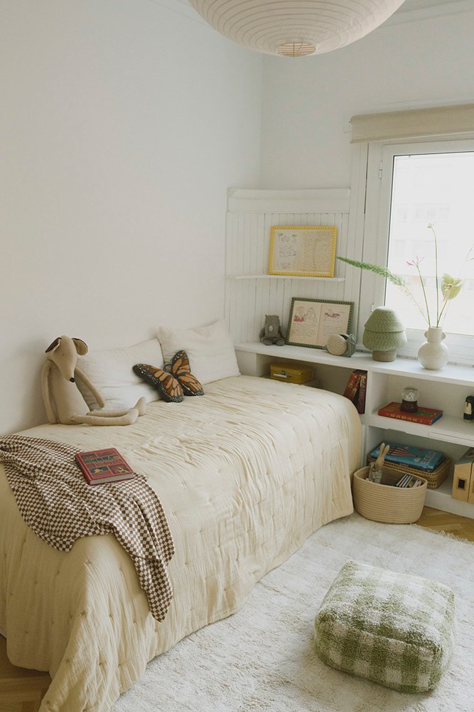 Pouf Vichy Matcha - Le Petit Marché Home Furniture