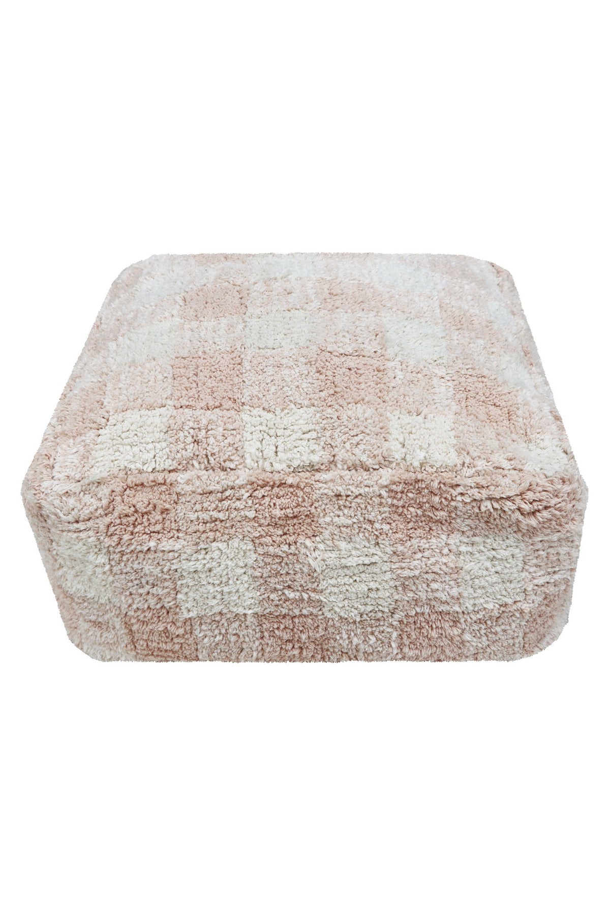 Pouf Vichy, Rose - Le Petit Marché Home Furniture