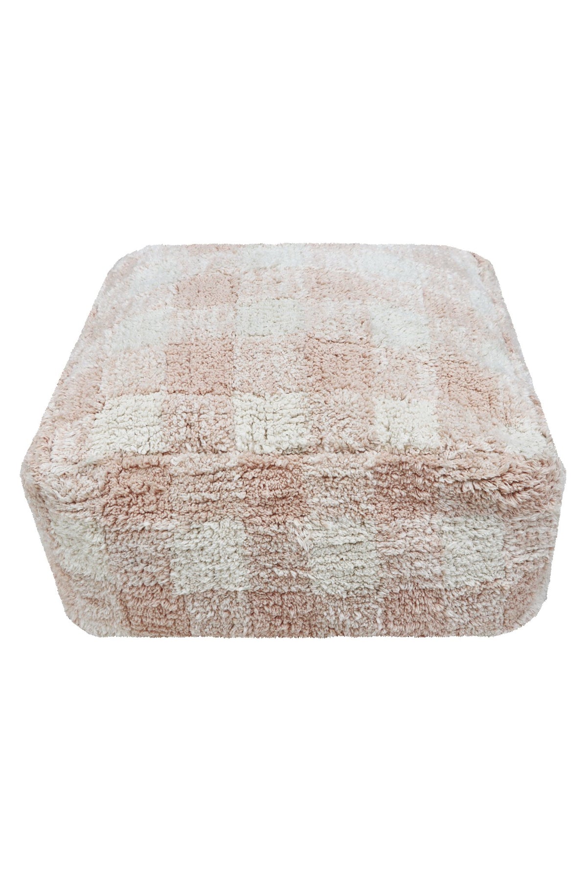 Pouf Vichy, Rose - Le Petit Marché Home Furniture