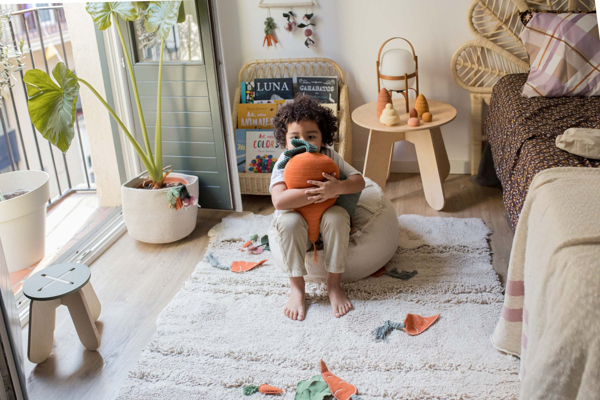 Knitted cushion Cathy the Carrot - Le Petit Marché Home Furniture