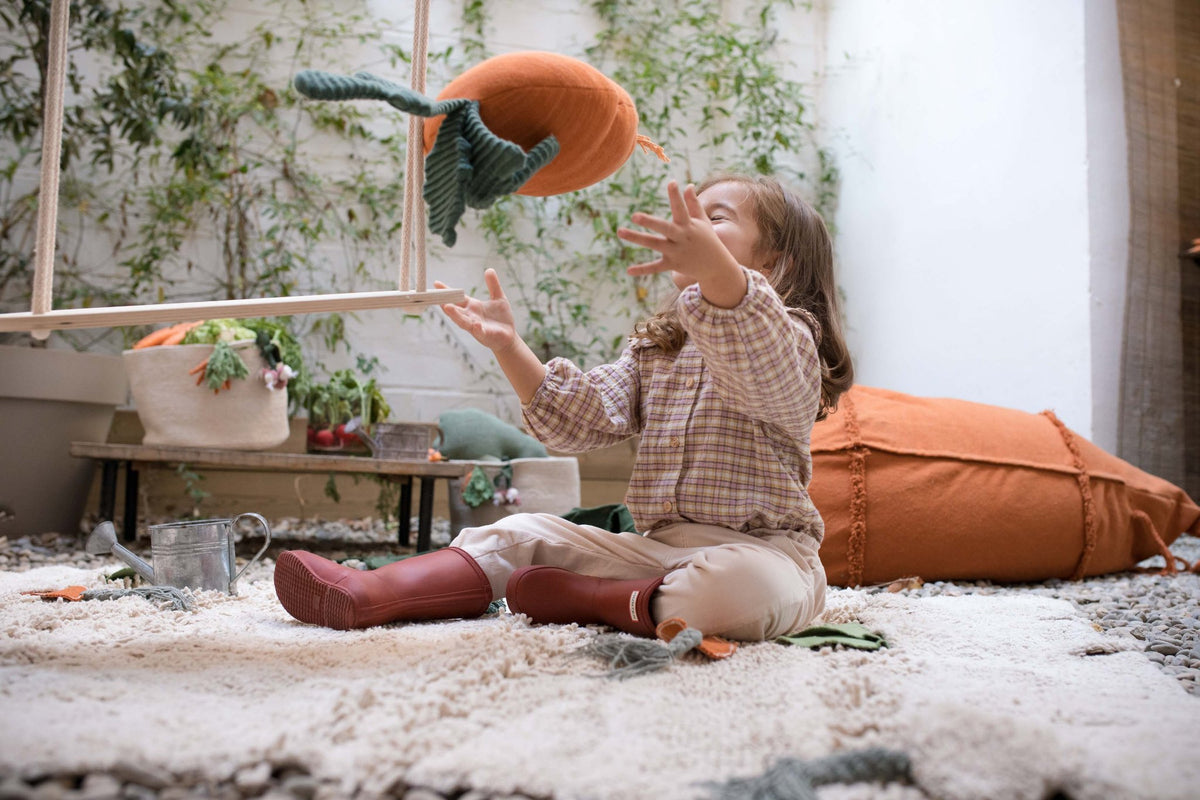 Knitted cushion Cathy the Carrot - Le Petit Marché Home Furniture