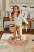 Floor cushion Pink Daisy - Le Petit Marché Home Furniture