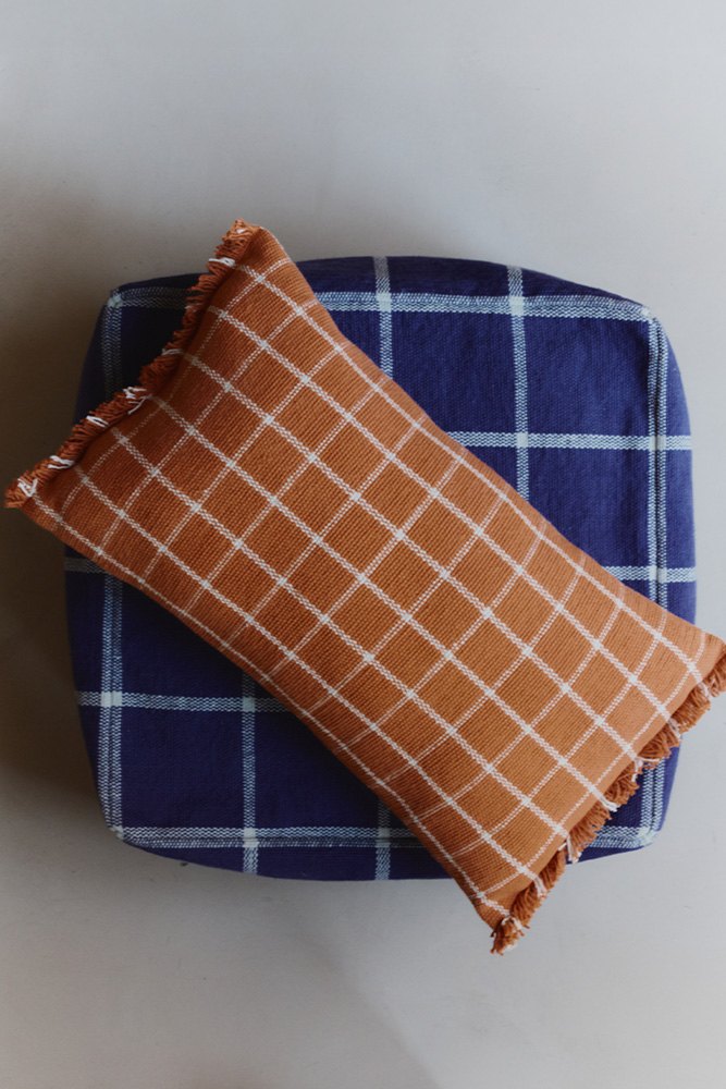 Cushion Geo Block Terracota - Le Petit Marché Home Furniture