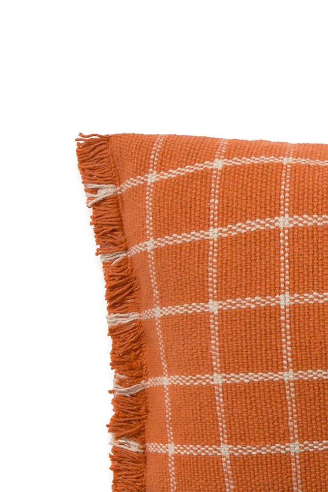 Cushion Geo Block Terracota - Le Petit Marché Home Furniture