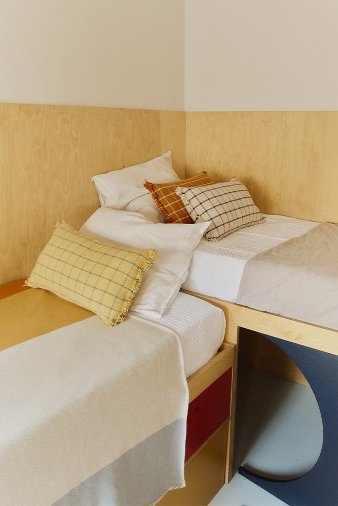 Cushion Geo Block Terracota - Le Petit Marché Home Furniture