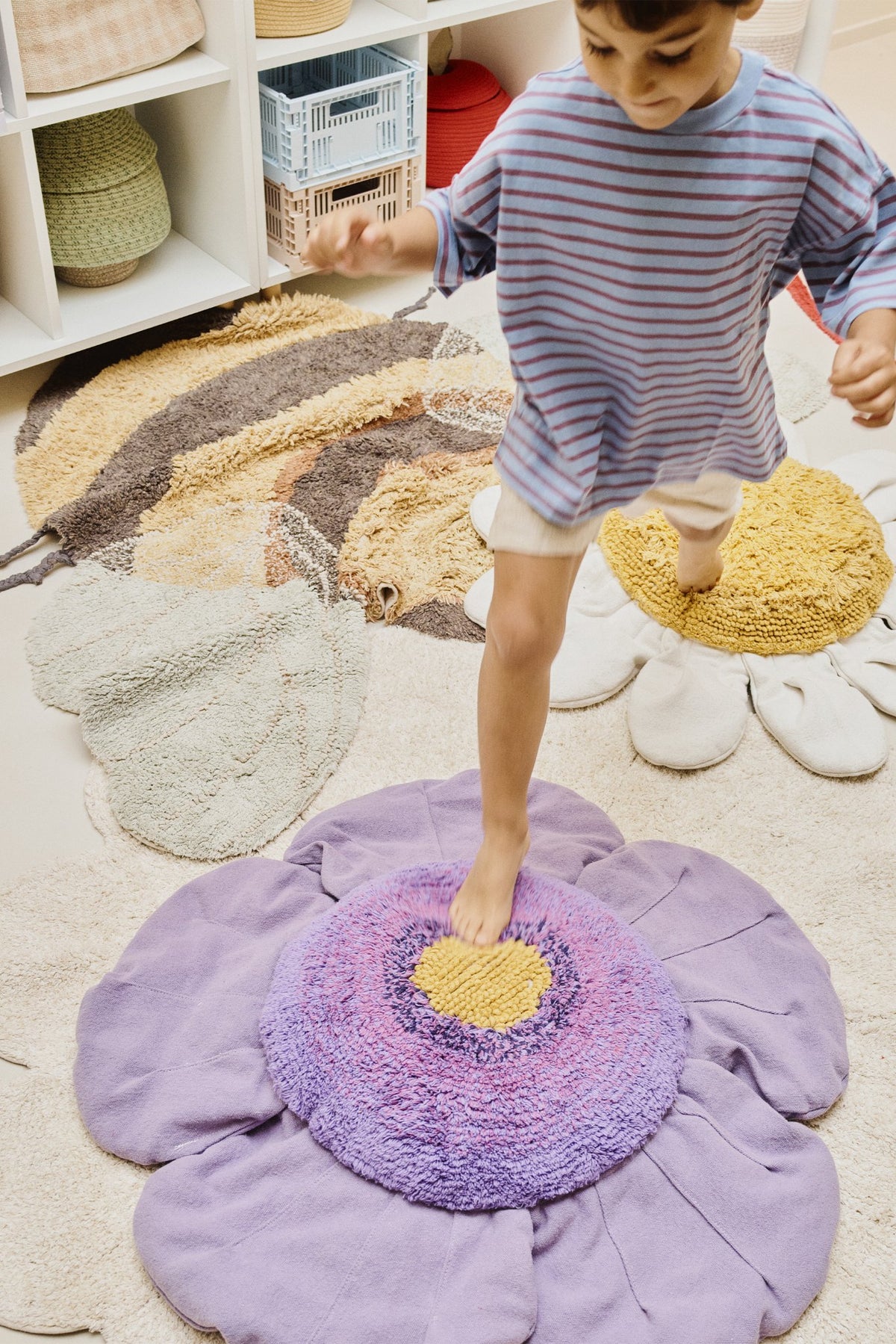 Floor Cushion Poppy, Purple - Le Petit Marché Home Furniture