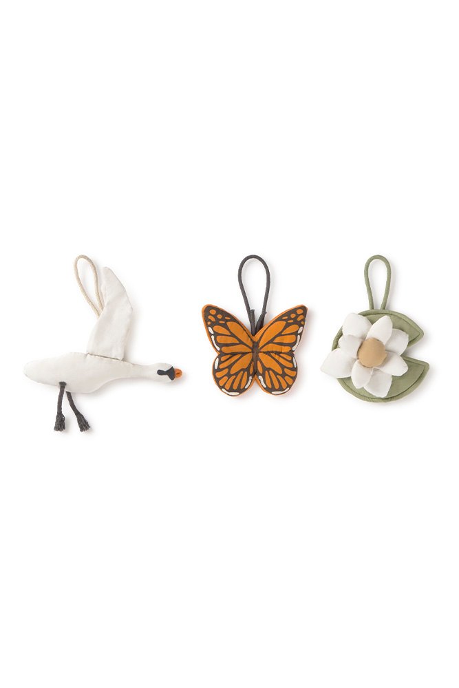 Set of 3 rattle toy hangers/Swan - Le Petit Marché Home Furniture