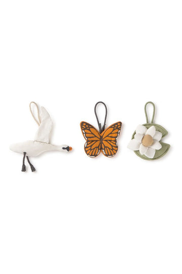 Set of 3 rattle toy hangers/Swan - Le Petit Marché Home Furniture