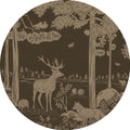 Monochrome Forest - Brown Vintage - Circle - Le Petit Marché Home Furniture