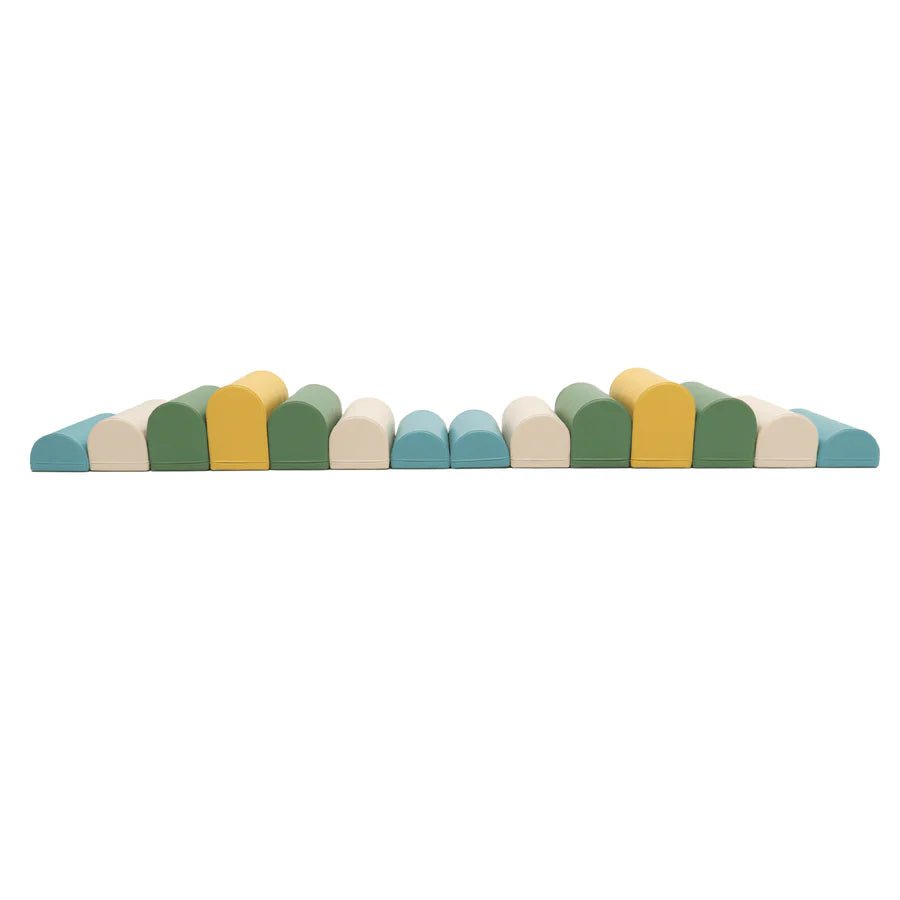 Motion 14 Multifunctional Soft Play Activity Blocks, Pastel Turquoise (Pre - Order) - Le Petit Marché Home Furniture
