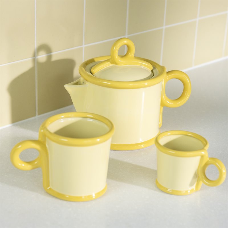 Mug Loop, Large, Yellow, Set of 2 - Le Petit Marché Home Furniture