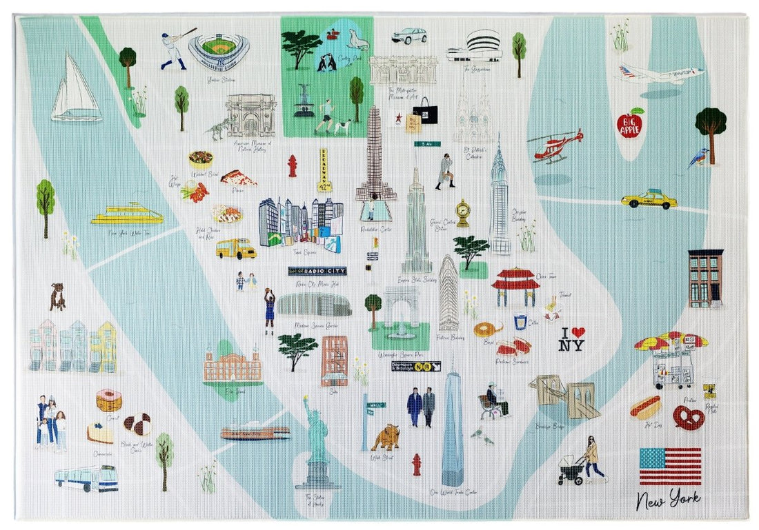 New York Playmat, City Tour Collection 100% TPU Foam Non Toxic Reversible Mat - LPM Home