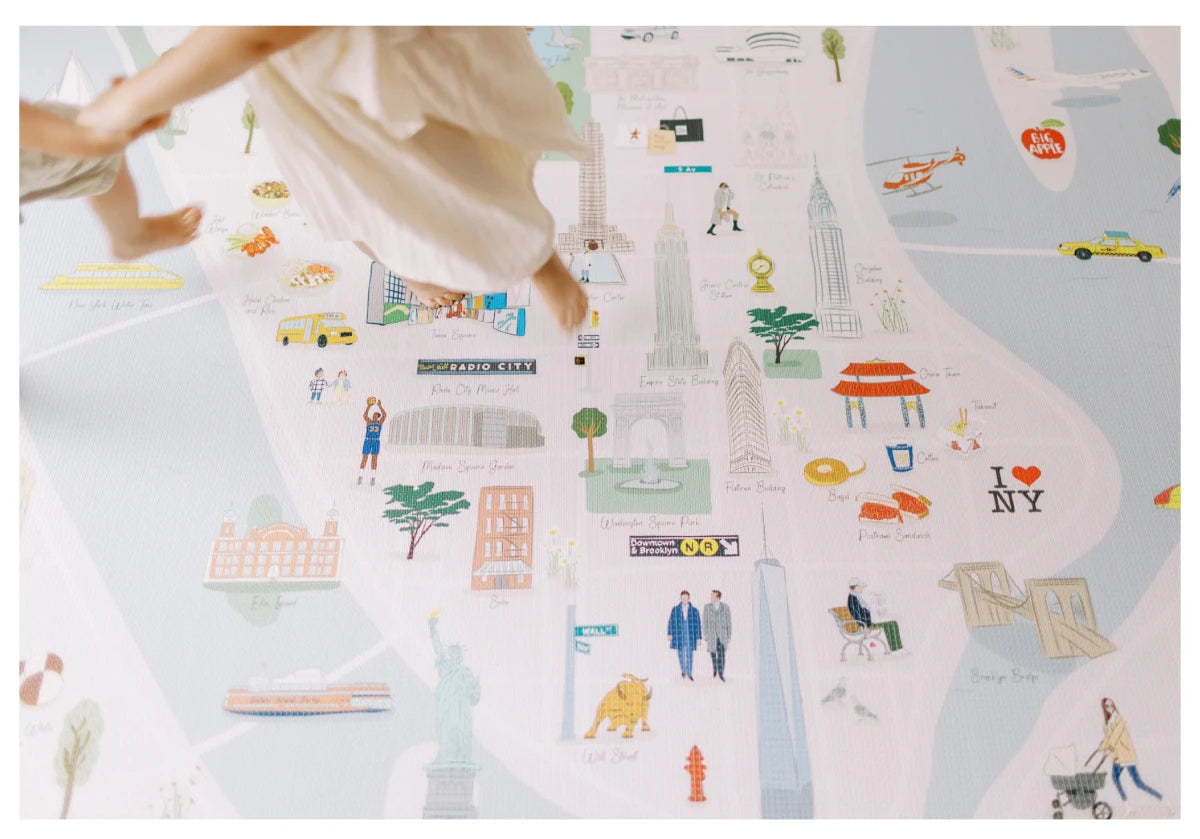 New York Playmat, City Tour Collection 100% TPU Foam Non Toxic Reversible Mat - LPM Home