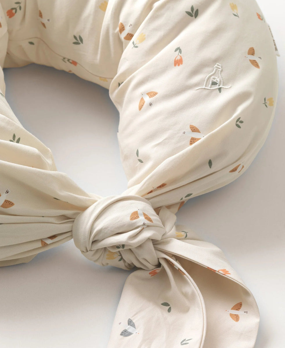 Nursing Pillow w. Long Tie, Songbirds - Le Petit Marché Home Furniture