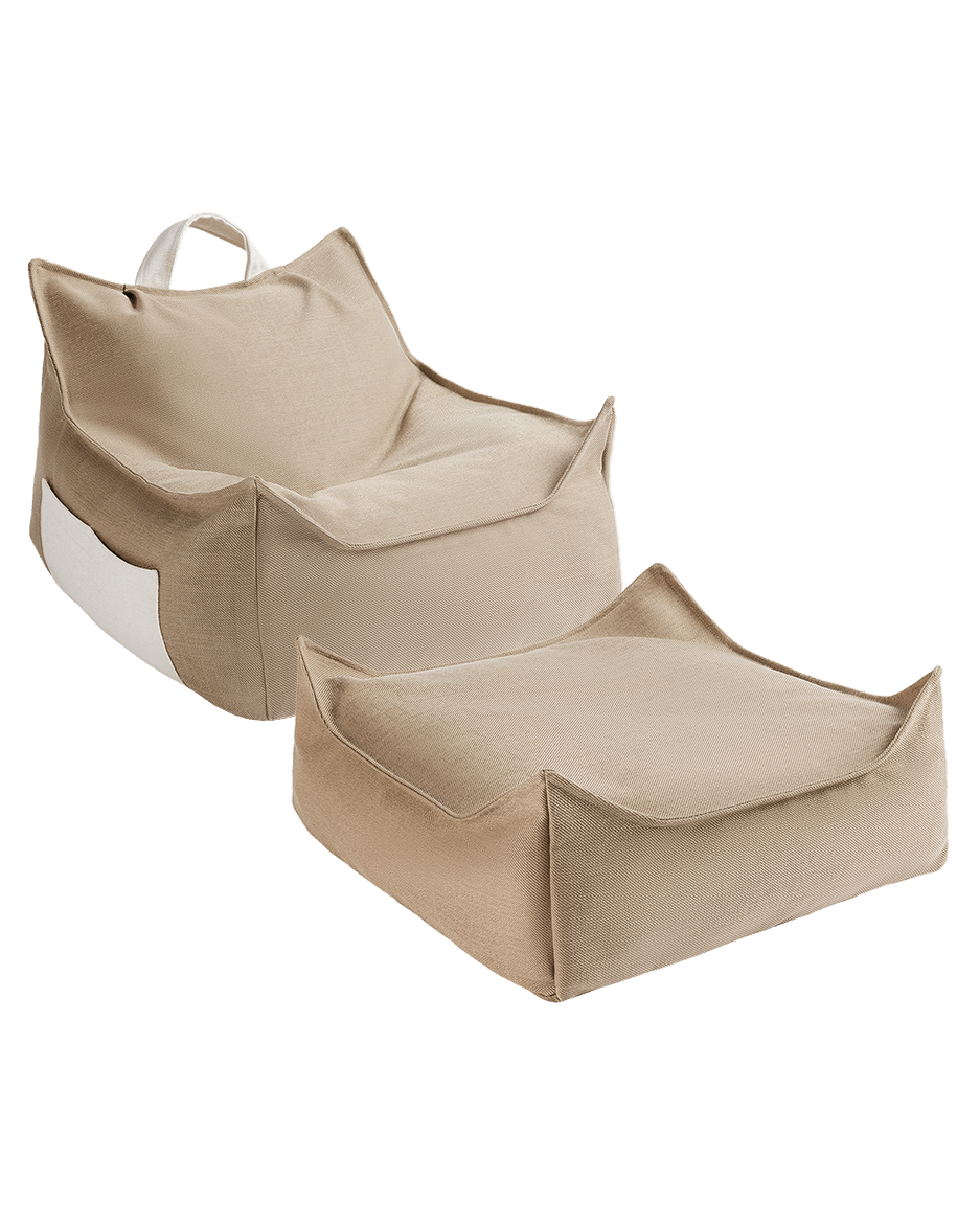 Outdoor Beanbag Chair + Ottoman Dune Set (Pre - Order) - LPM Home
